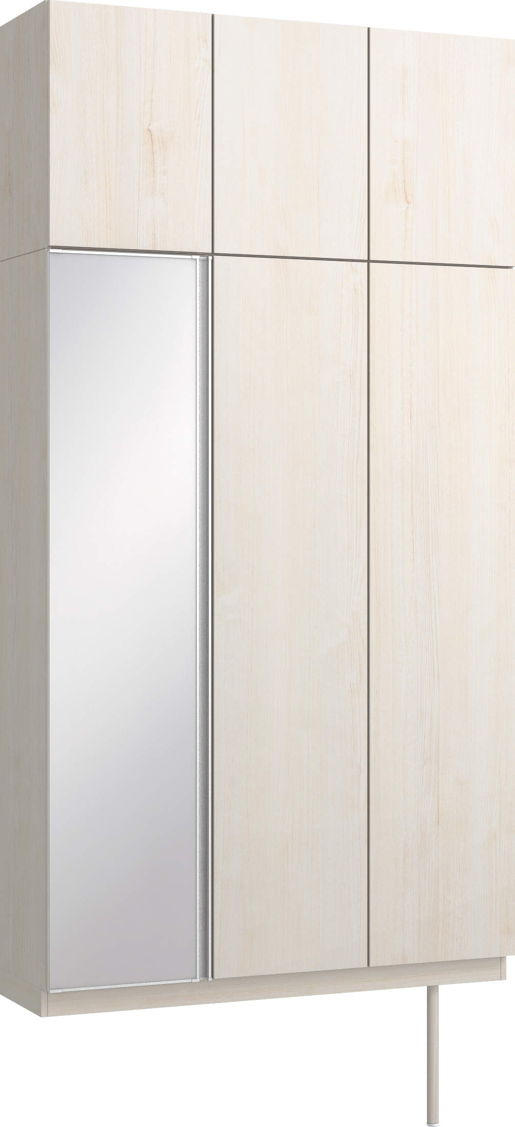 玄関収納　イエリア　開き戸ユニット　フラット縦木目　Ｓ３４　トールＰＬＡＮ　ロング収納Ａ　ミラー扉　１２００幅　〈ネオホワイト柄〉　ハンドルレス