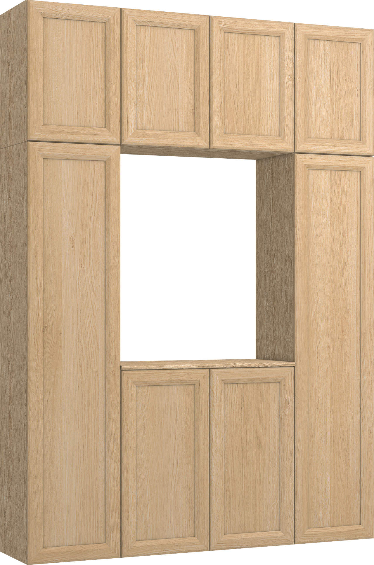 玄関収納　イエリア　開き戸ユニット　カマチ　Ｓ０４　ロの字ＰＬＡＮ　トランクユニット　ウッド扉　１６００幅　〈ライトオーカー柄〉　ハンドルレス