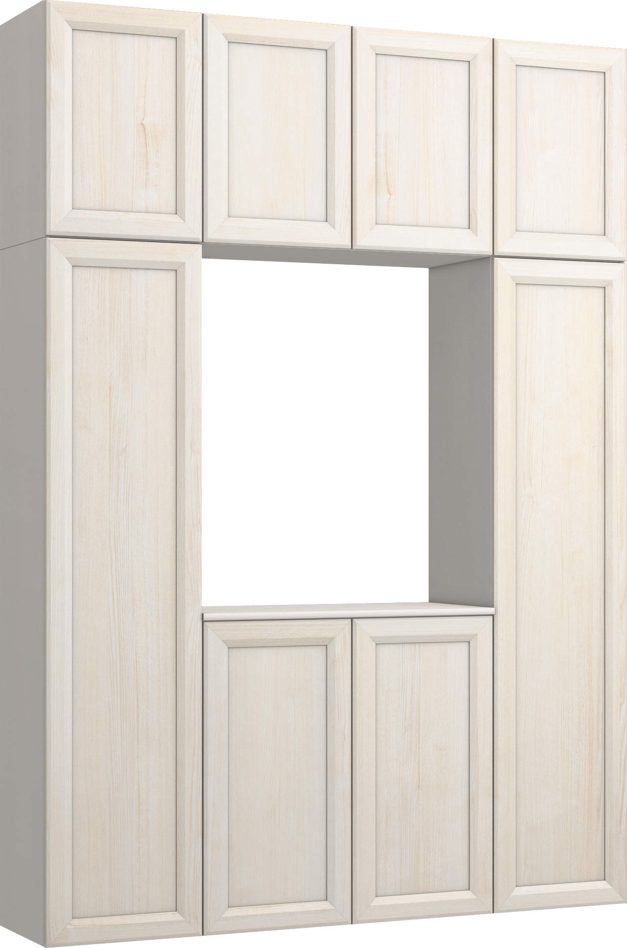 玄関収納　イエリア　開き戸ユニット　カマチ　Ｓ０４　ロの字ＰＬＡＮ　トランクユニット　ウッド扉　１６００幅　〈ネオホワイト柄〉　ハンドルレス