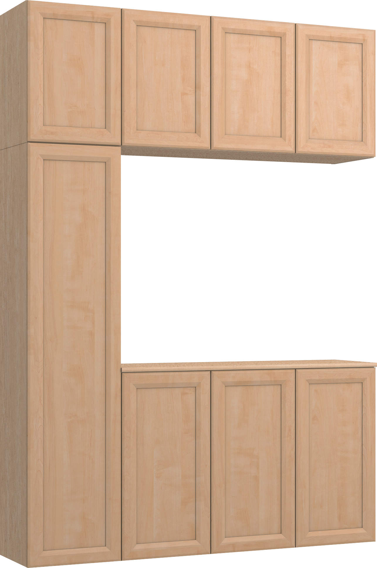 玄関収納　イエリア　開き戸ユニット　カマチ　Ｓ８２　コの字ＰＬＡＮ　トランクユニット　ウッド扉　１６００幅　〈ミルベージュ柄〉　ハンドルレス