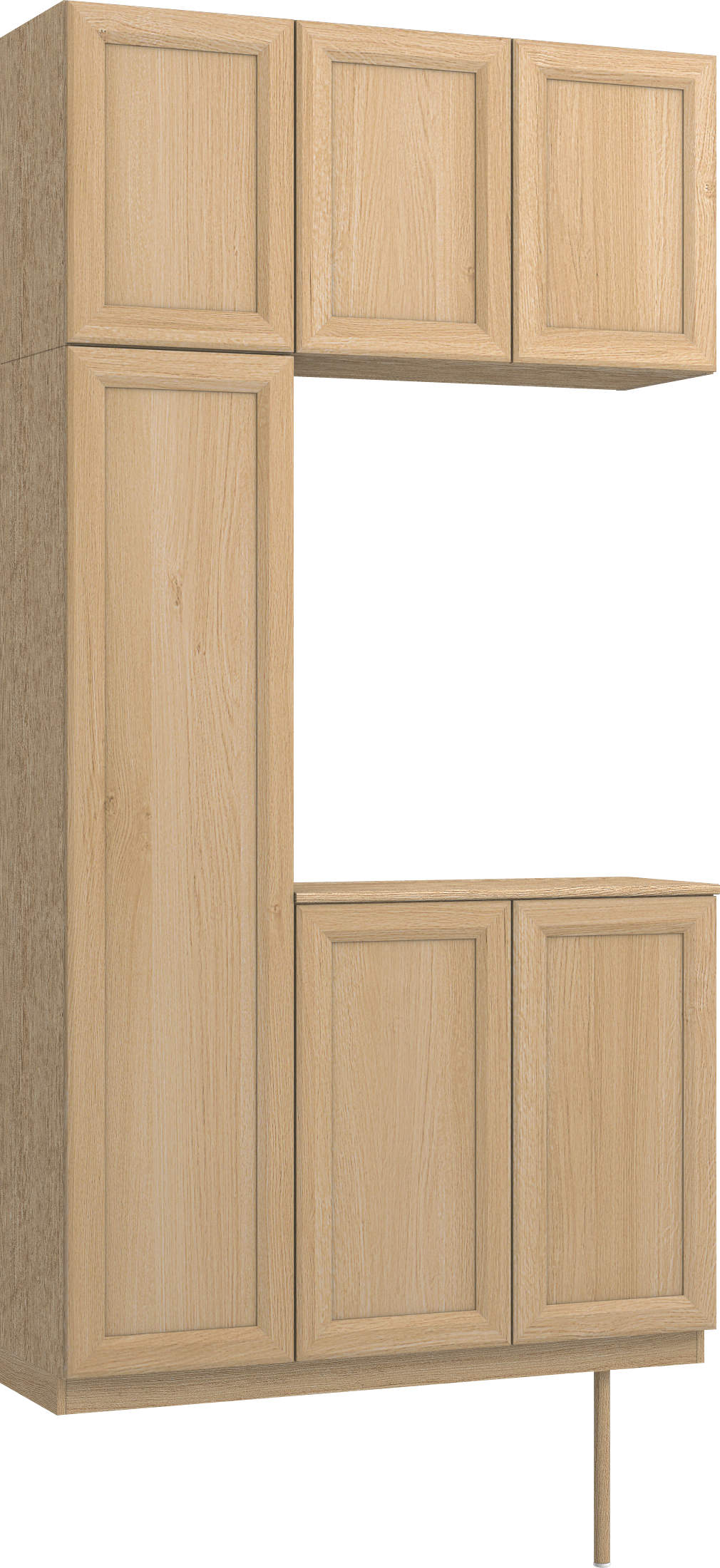 玄関収納　イエリア　開き戸ユニット　カマチ　Ｓ３１　コの字ＰＬＡＮ　シューズ収納　ウッド扉　１２００幅　〈ライトオーカー柄〉　ハンドルレス