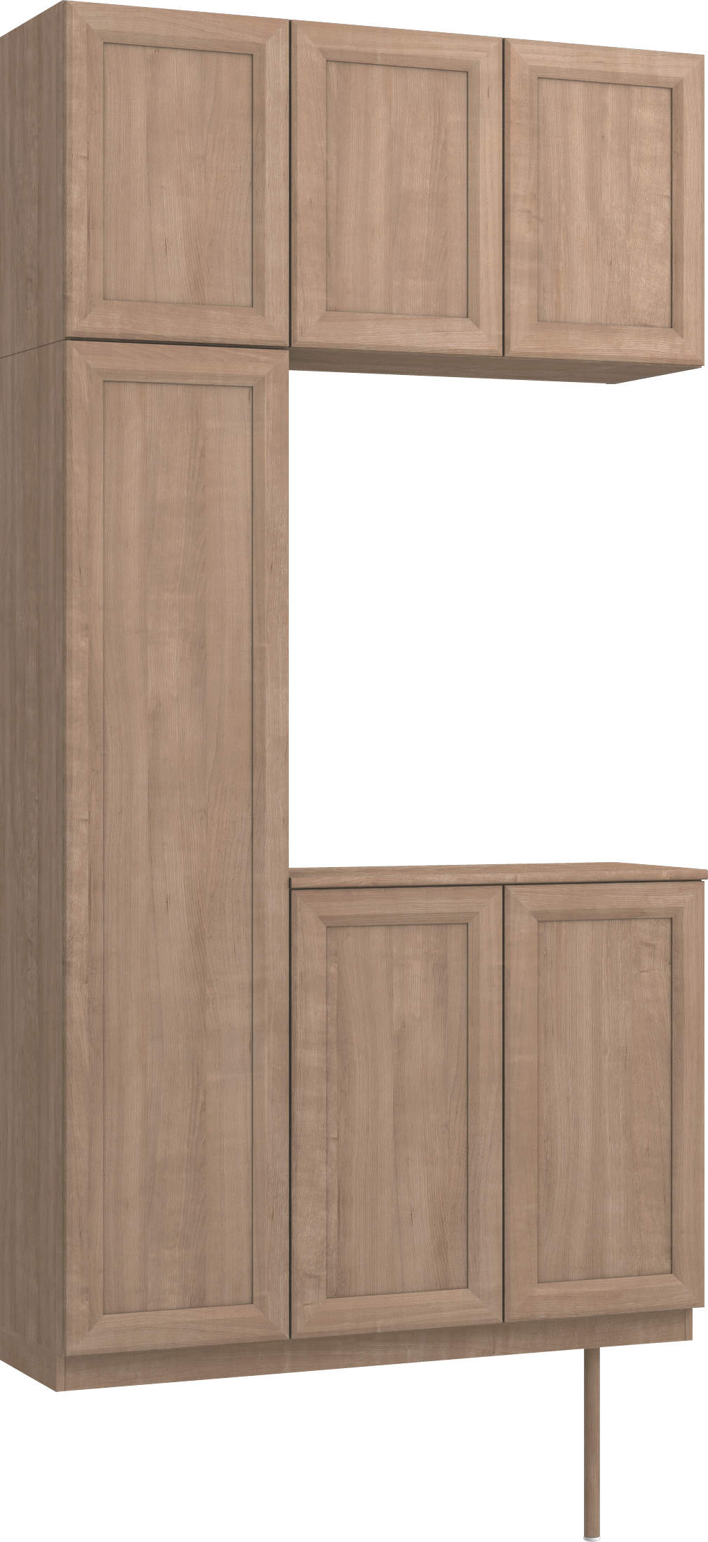 玄関収納　イエリア　開き戸ユニット　カマチ　Ｓ３１　コの字ＰＬＡＮ　シューズ収納　ウッド扉　１２００幅　〈トープグレー柄〉　ハンドルレス