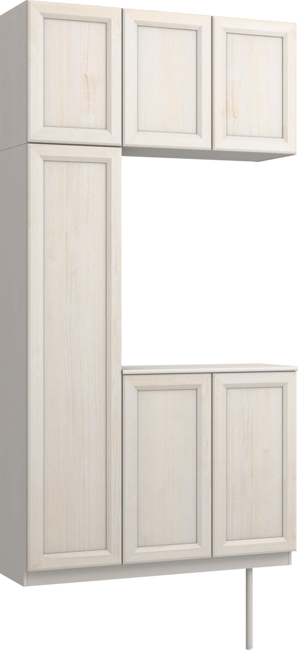 玄関収納　イエリア　開き戸ユニット　カマチ　Ｓ３１　コの字ＰＬＡＮ　シューズ収納　ウッド扉　１２００幅　〈ネオホワイト柄〉　ハンドルレス