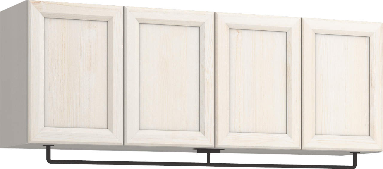 玄関収納　イエリア　開き戸ユニット　カマチ　Ｓ５２　一の字ＰＬＡＮ　天袋Ｈ５７０＋パイプハンガー　ウッド扉　１６００幅　〈ネオホワイト柄〉　ハンドルレス