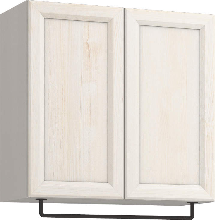 玄関収納　イエリア　開き戸ユニット　カマチ　Ｓ５４　一の字ＰＬＡＮ　天袋Ｈ７８０＋パイプハンガー　ウッド扉　８００幅　〈ネオホワイト柄〉　ハンドルレス