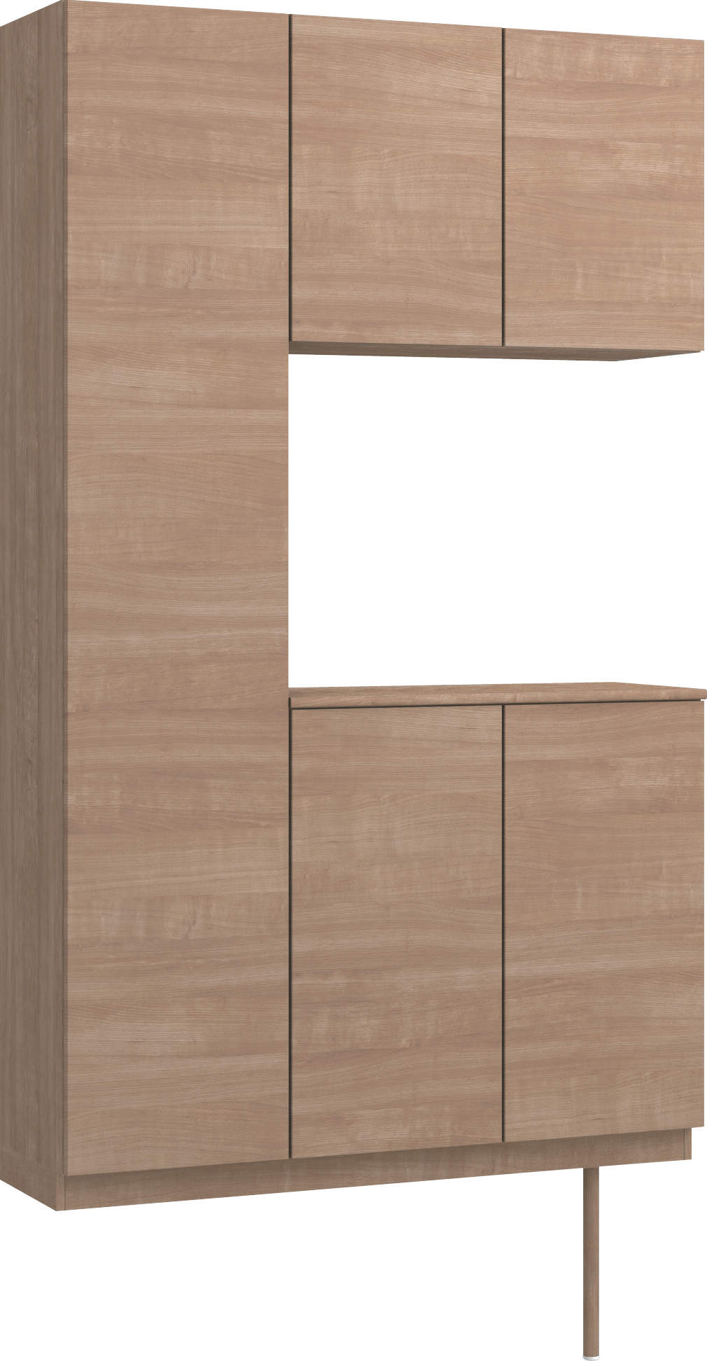 玄関収納　イエリア　開き戸ユニット　フラット横木目　Ｓ９９　コの字ＰＬＡＮ　シューズ収納　ウッド扉　１２００幅　〈トープグレー柄〉　ハンドルレス