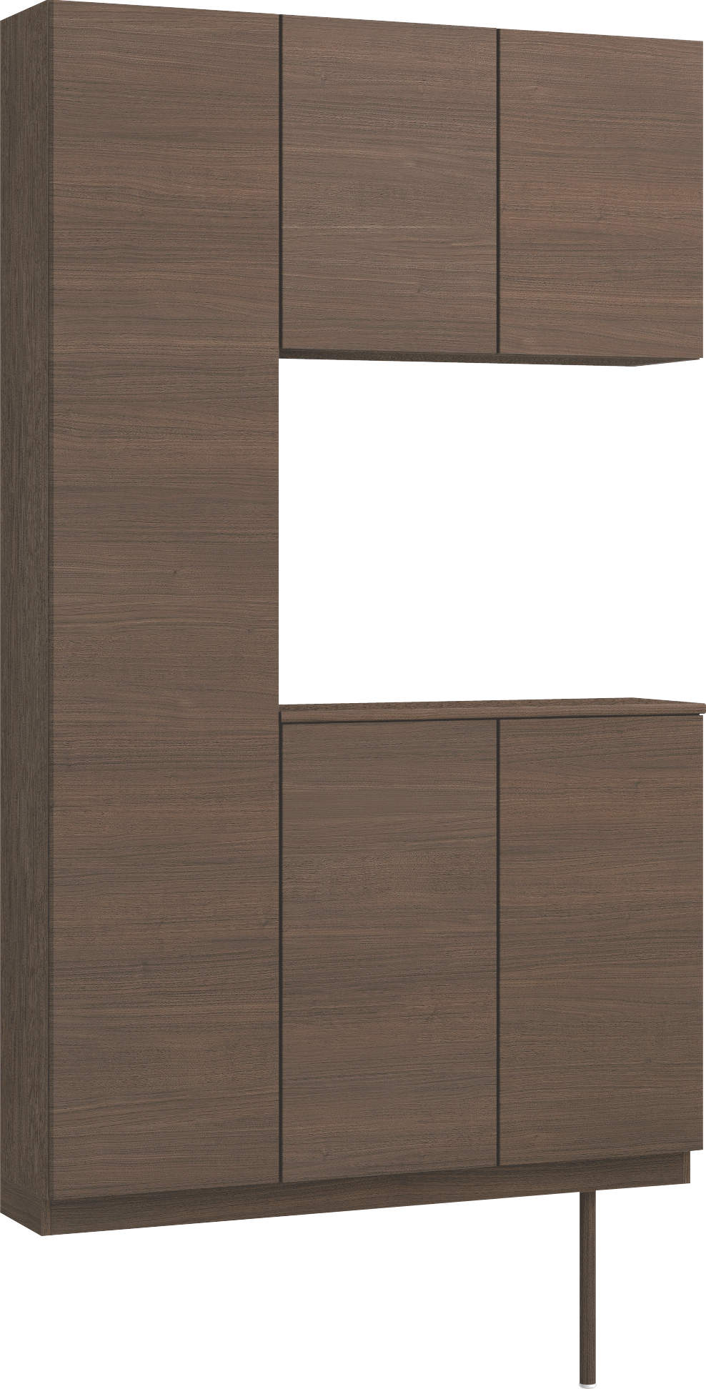 玄関収納　イエリア　開き戸ユニット　フラット横木目　Ｓ９９　コの字ＰＬＡＮ　シューズ収納　ウッド扉　１２００幅　〈ダルブラウン柄〉　ハンドルレス