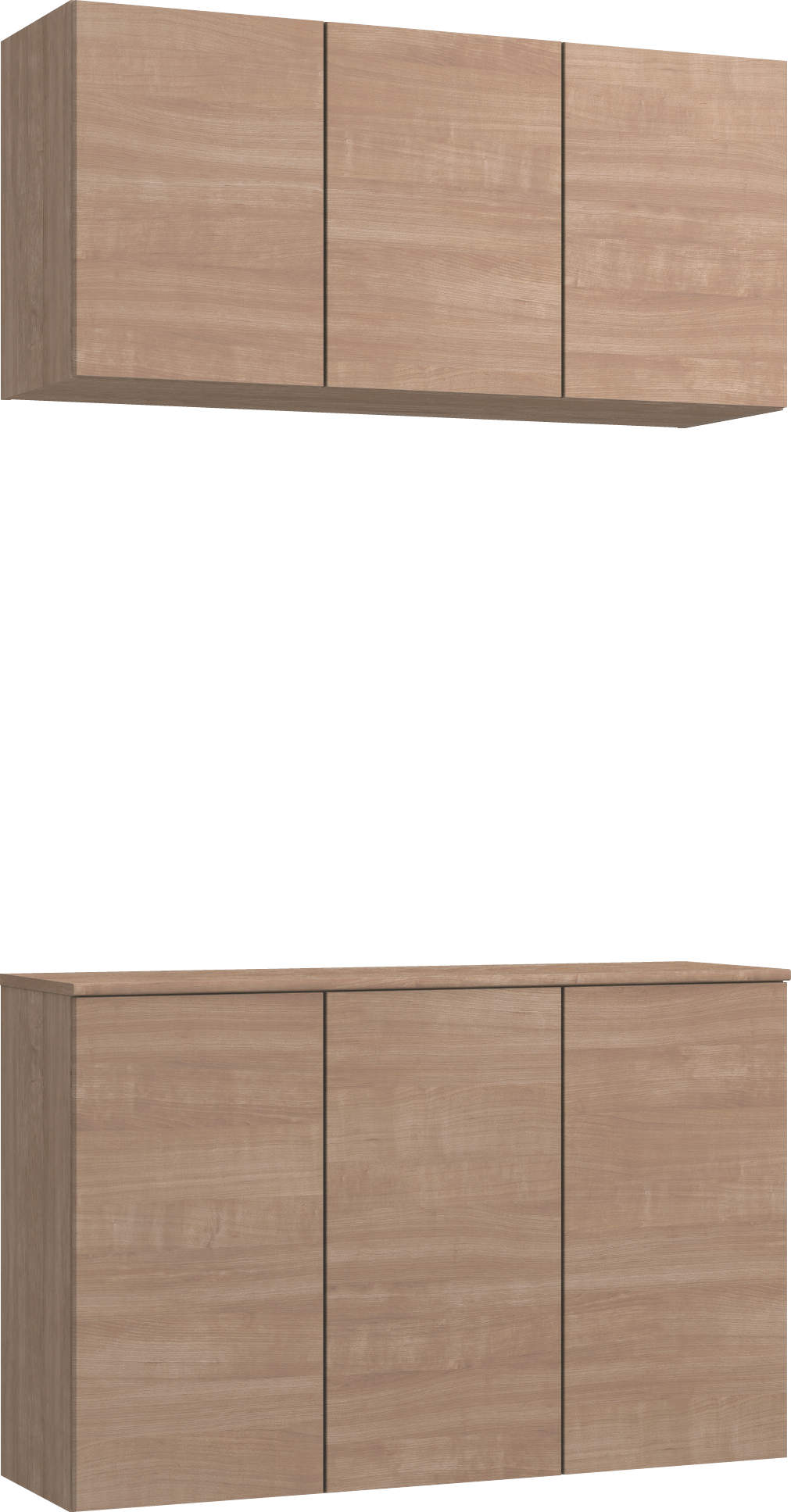 玄関収納　イエリア　開き戸ユニット　フラット横木目　Ｓ３９　二の字ＰＬＡＮ　ウッド扉　１２００幅　〈トープグレー柄〉　ハンドルレス