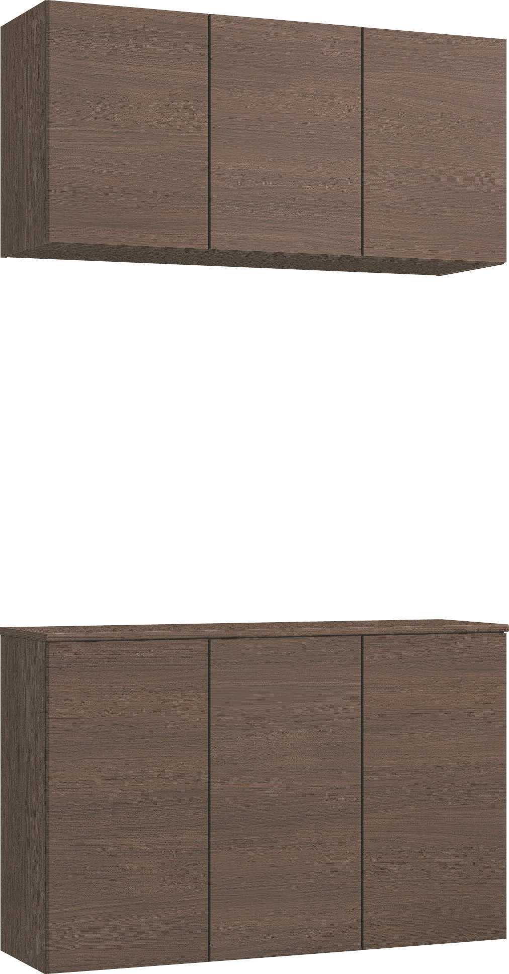 玄関収納　イエリア　開き戸ユニット　フラット横木目　Ｓ３９　二の字ＰＬＡＮ　ウッド扉　１２００幅　〈ダルブラウン柄〉　ハンドルレス