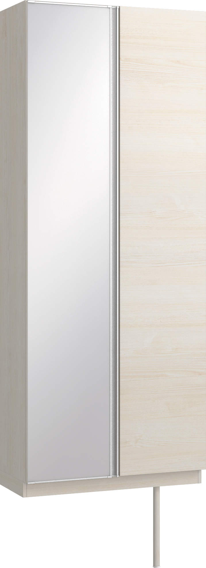 玄関収納　イエリア　開き戸ユニット　フラット横木目　Ｓ２９　トールＰＬＡＮ　ロング収納Ａ　ミラー扉　８００幅　〈ネオホワイト柄〉　ハンドルレス