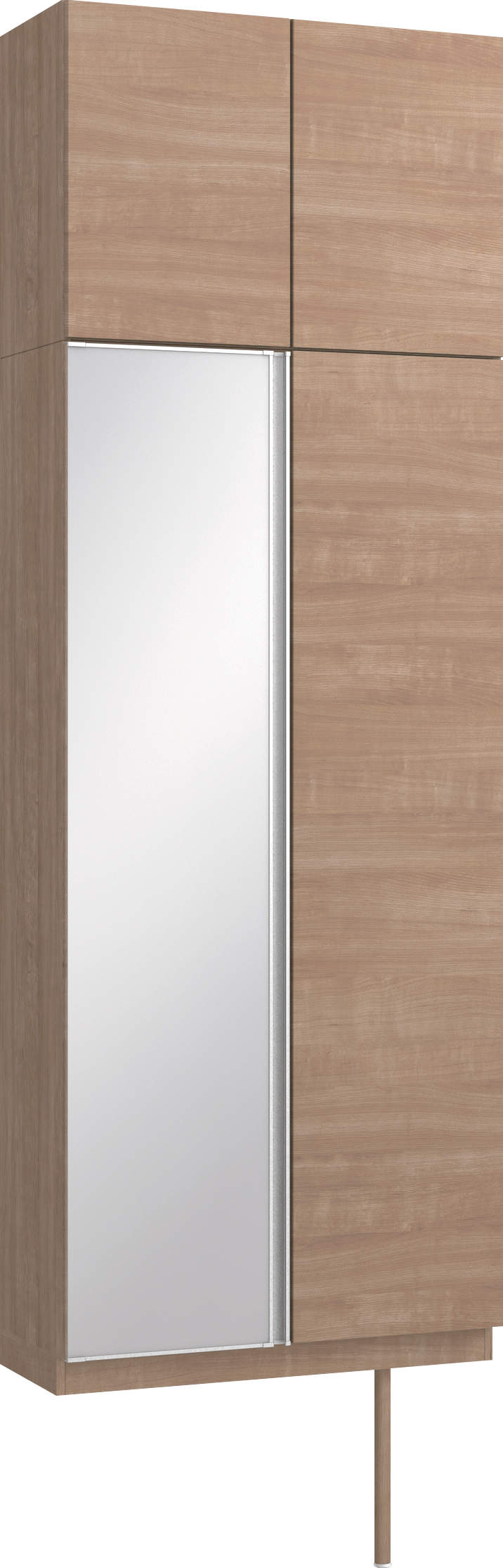 玄関収納　イエリア　開き戸ユニット　フラット横木目　Ｓ２６　トールＰＬＡＮ　ロング収納Ａ　ミラー扉　８００幅　〈トープグレー柄〉　ハンドルレス