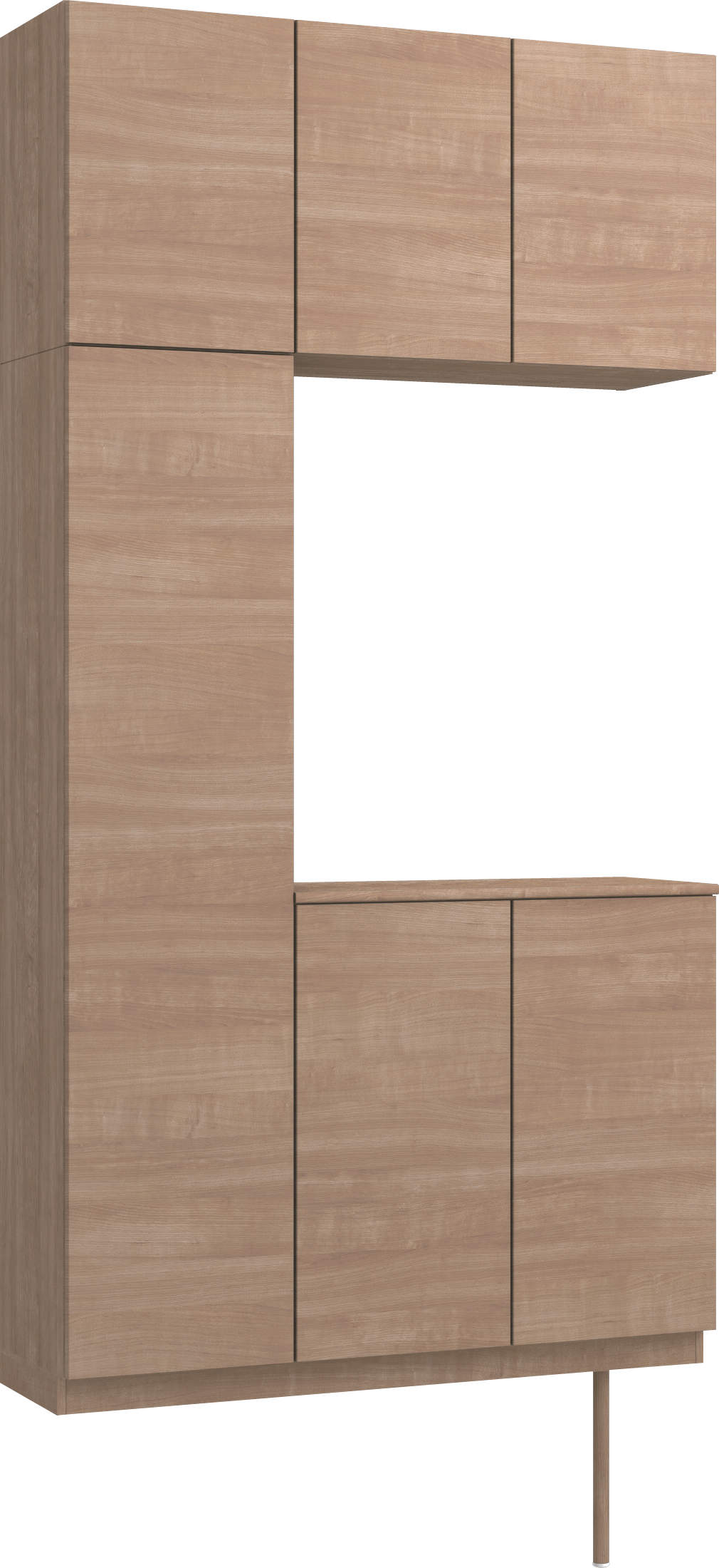 玄関収納　イエリア　開き戸ユニット　フラット横木目　Ｓ８６　コの字ＰＬＡＮ　トランクユニット　ウッド扉　１２００幅　〈トープグレー柄〉　ハンドルレス