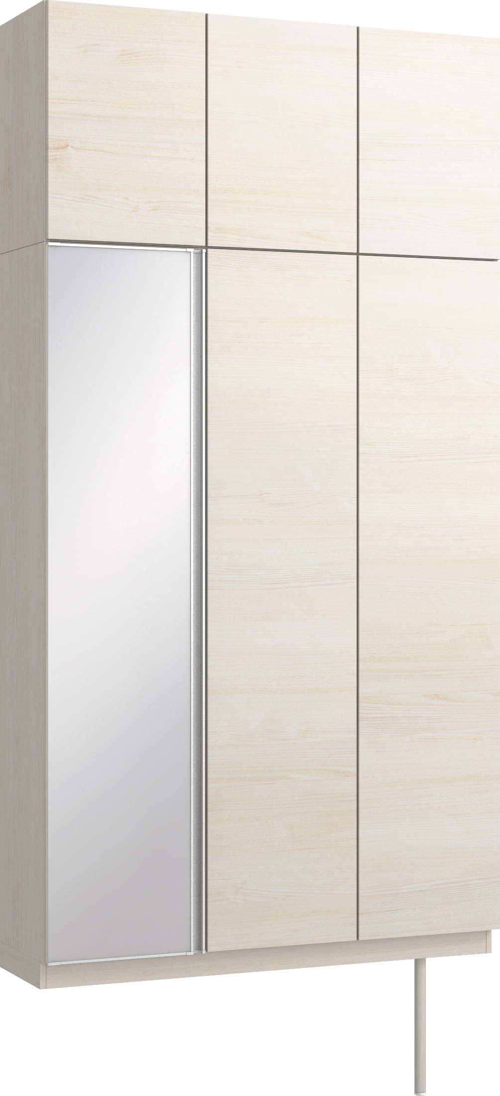 玄関収納　イエリア　開き戸ユニット　フラット横木目　Ｓ３５　トールＰＬＡＮ　シューズ収納　ミラー扉　１２００幅　〈ネオホワイト柄〉　ハンドルレス