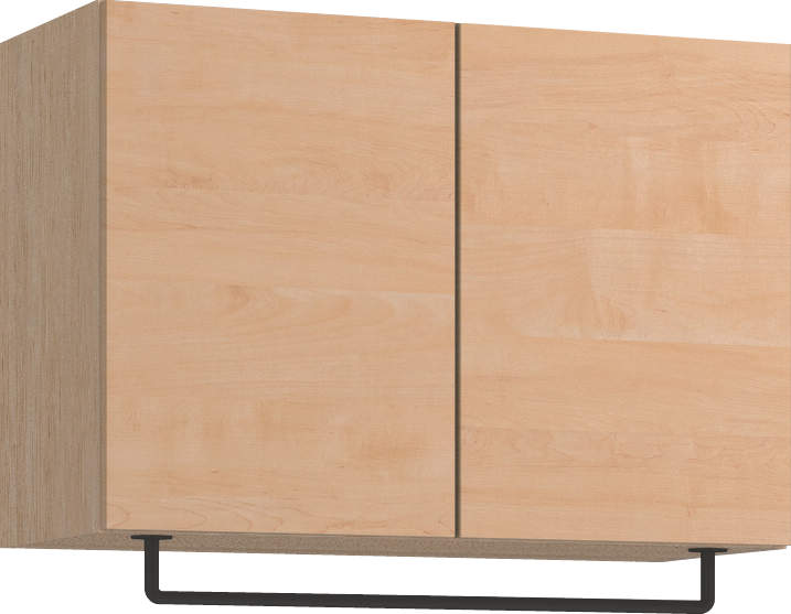 玄関収納　イエリア　開き戸ユニット　フラット横木目　Ｓ５０　一の字ＰＬＡＮ　天袋Ｈ５７０＋パイプハンガー　ウッド扉　８００幅　〈ミルベージュ柄〉　ハンドルレス