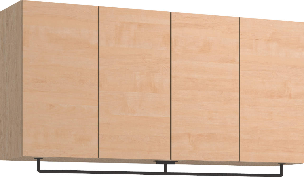 玄関収納　イエリア　開き戸ユニット　フラット横木目　Ｓ５６　一の字ＰＬＡＮ　天袋Ｈ７８０＋パイプハンガー　ウッド扉　１６００幅　〈ミルベージュ柄〉　ハンドルレス