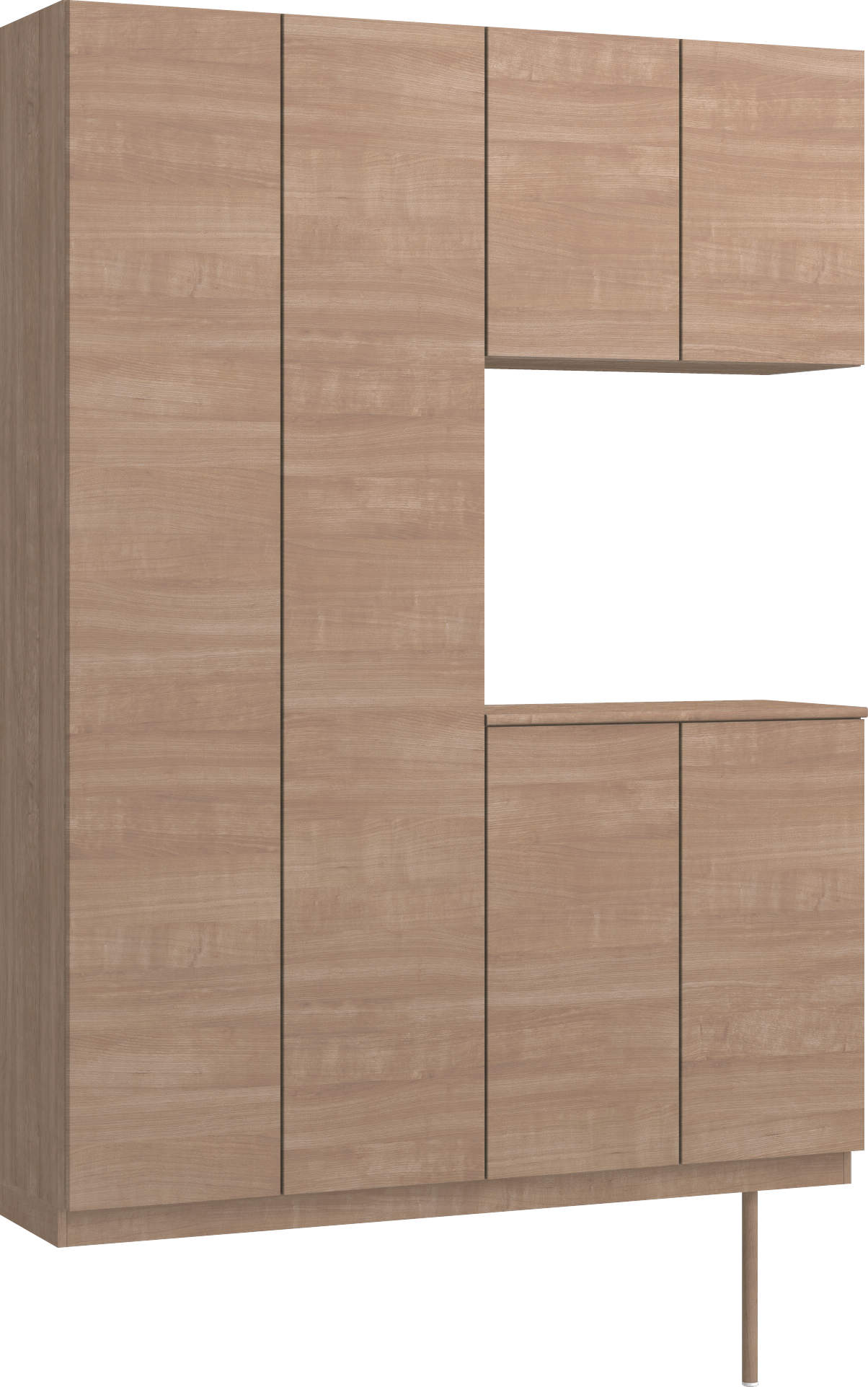 玄関収納　イエリア　開き戸ユニット　フラット横木目　Ｓ８７　コの字ＰＬＡＮ　シューズ収納　ウッド扉　１４８０幅　〈トープグレー柄〉　ハンドルレス