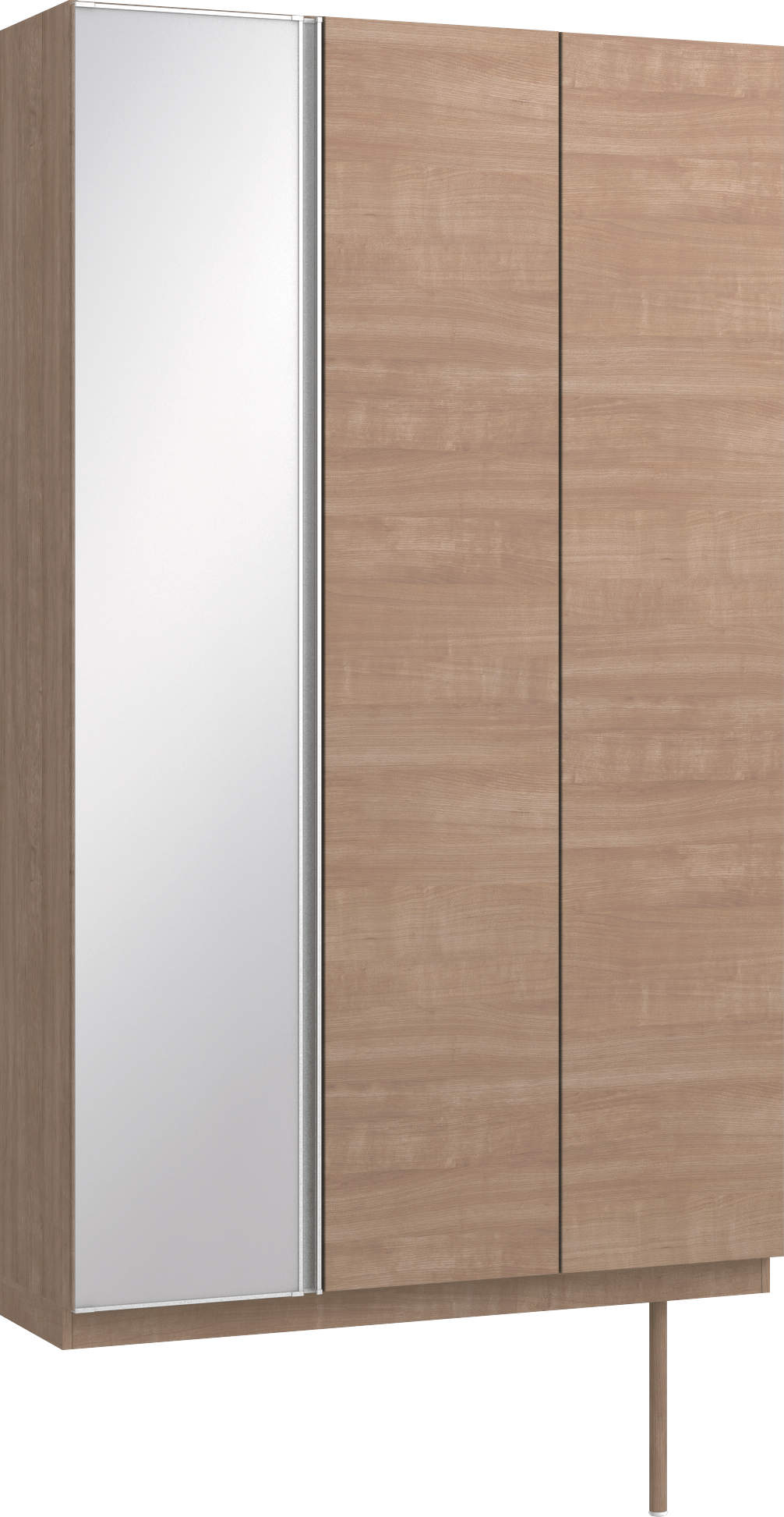 玄関収納　イエリア　開き戸ユニット　フラット横木目　Ｓ９８　トールＰＬＡＮ　ロング収納Ａ　ミラー扉　１２００幅　〈トープグレー柄〉　ハンドルレス