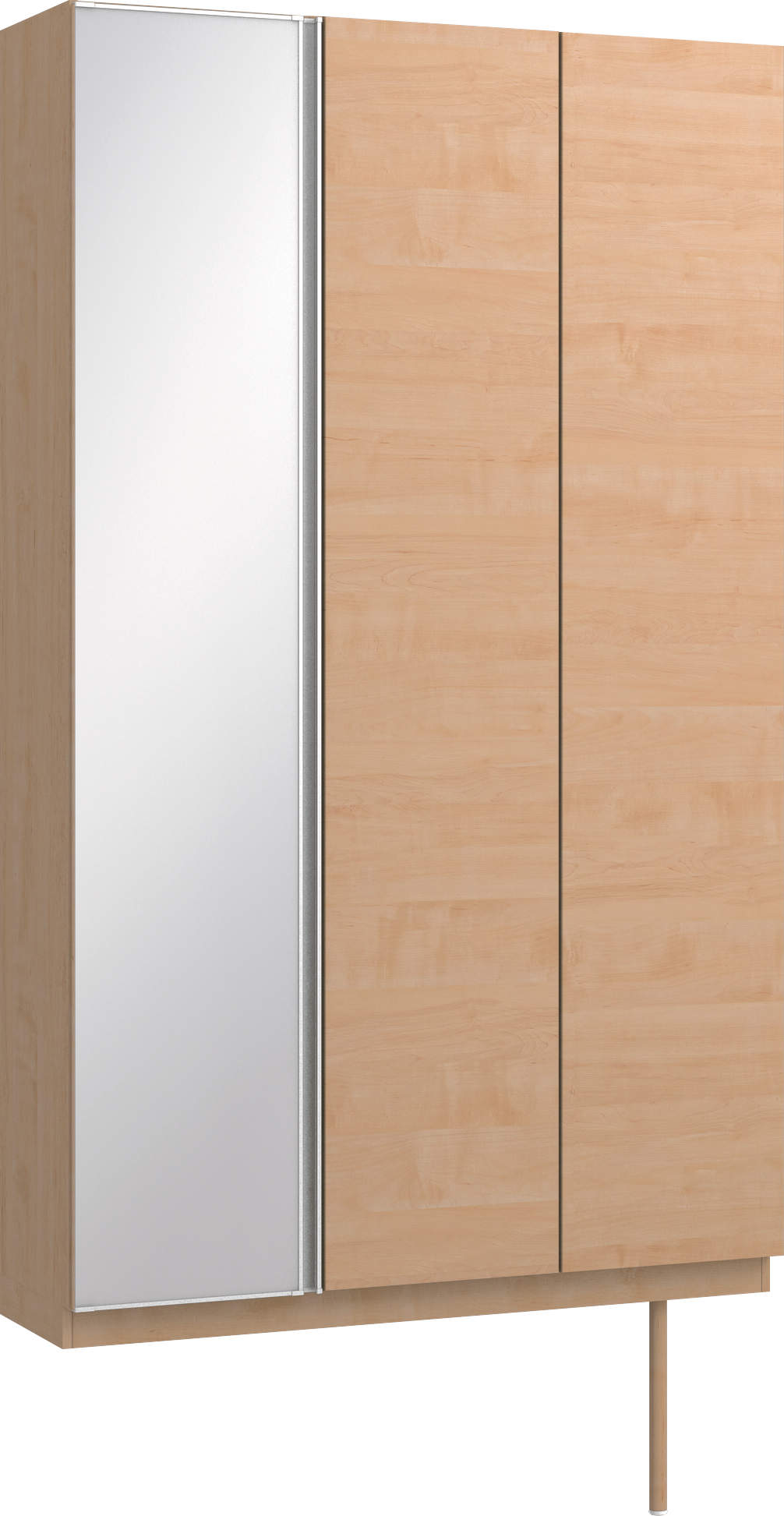 玄関収納　イエリア　開き戸ユニット　フラット横木目　Ｓ９８　トールＰＬＡＮ　ロング収納Ａ　ミラー扉　１２００幅　〈ミルベージュ柄〉　ハンドルレス