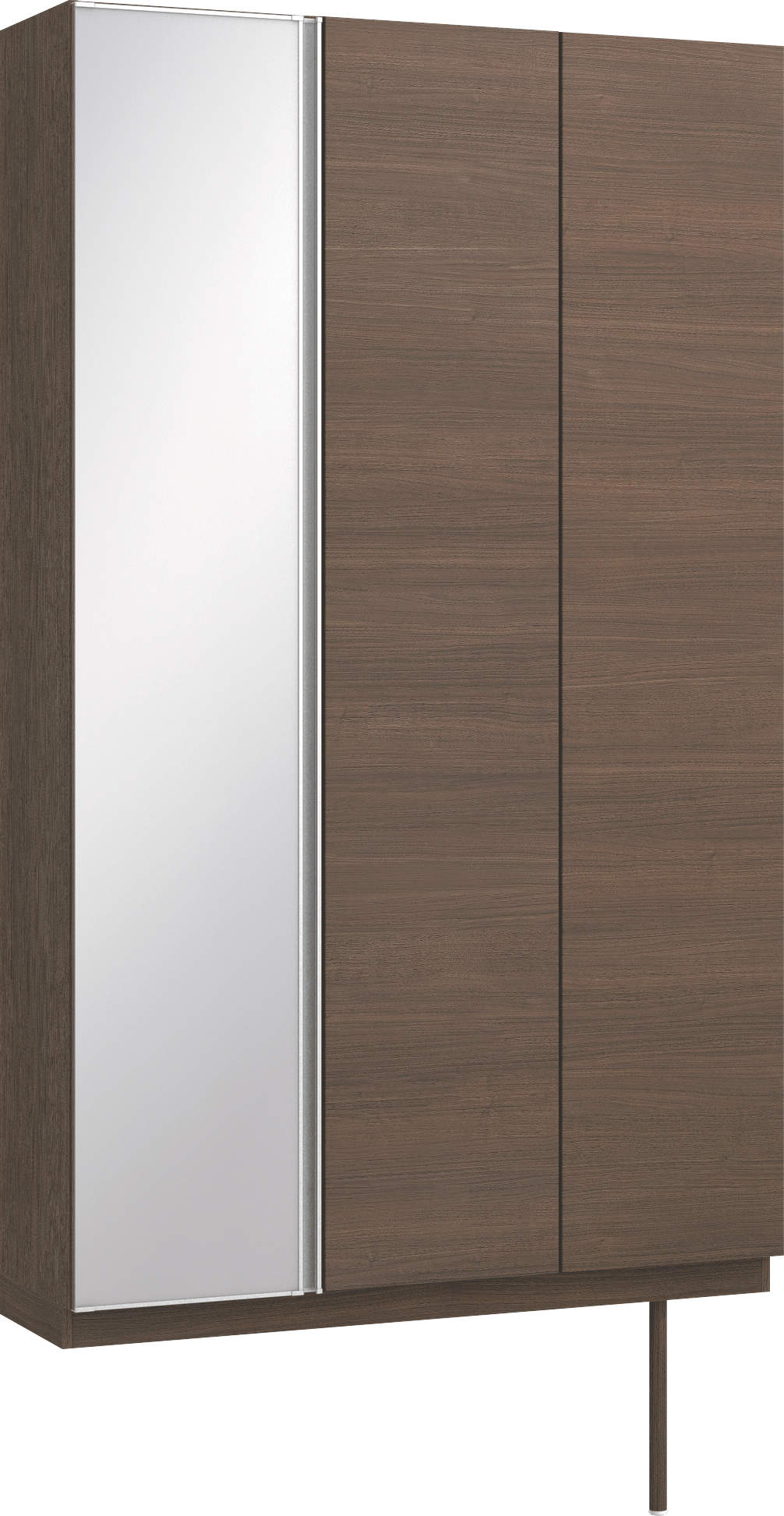 玄関収納　イエリア　開き戸ユニット　フラット横木目　Ｓ９２　トールＰＬＡＮ　シューズ収納　ミラー扉　１２００幅　〈ダルブラウン柄〉　ハンドルレス