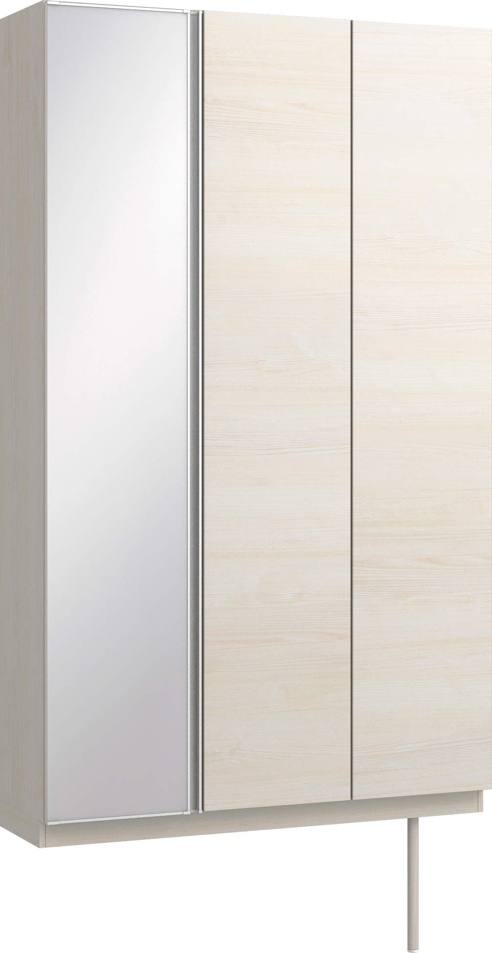 玄関収納　イエリア　開き戸ユニット　フラット横木目　Ｓ９２　トールＰＬＡＮ　シューズ収納　ミラー扉　１２００幅　〈ネオホワイト柄〉　ハンドルレス