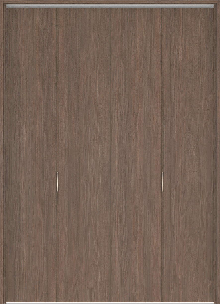 ハピア　間仕切戸　折戸タイプ　セット　フラットウッド　１６８０幅　２３３０高（８尺高）　〈ダルブラウン〉　シンプル見切Ｂ