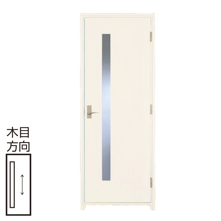 防音ドア[アドバンス(A)防音タイプ]   扉 A25デザイン 幅755 高2100 〈モノホワイト〉右・左開き兼用