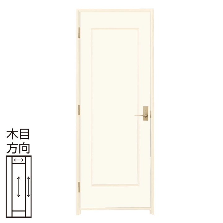 防音ドア[アドバンス(A)防音タイプ]   扉 A01デザイン 幅755 高2100 〈モノホワイト〉右・左開き兼用