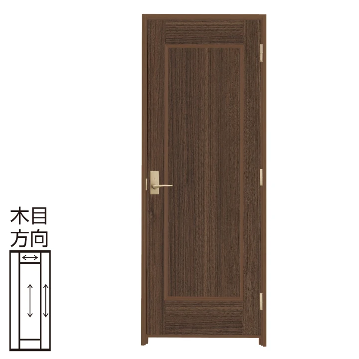 防音ドア[アドバンス(A)防音タイプ]   扉 A01デザイン 幅780 高2100〈ダルブラウン〉右・左開き兼用