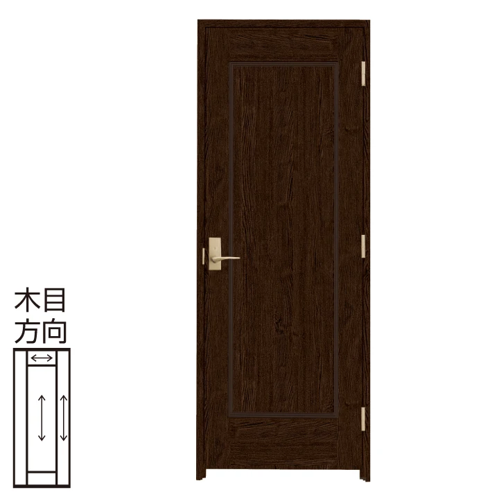 防音ドア[アドバンス(A)防音タイプ]   扉 A01デザイン 幅755 高2100〈オフブラック〉右・左開き兼用