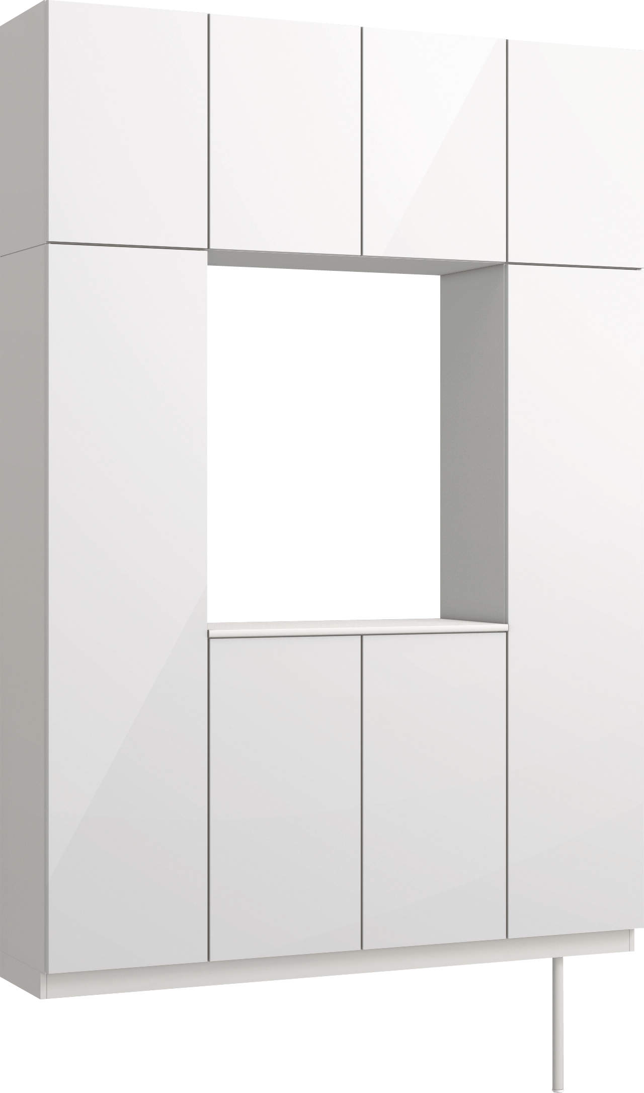 玄関収納　ハピアグロス調　開き戸ユニット　Ｓ１５　ロの字ＰＬＡＮ　シューズ収納　ウッド扉　１６００幅　〈ルミホワイト〉　ハンドルレス