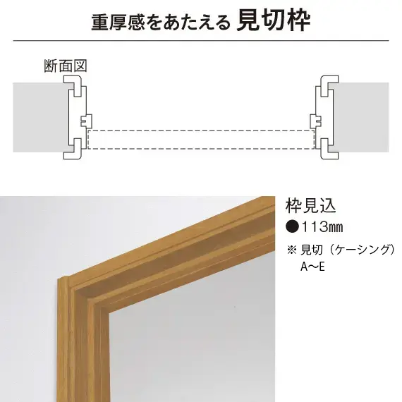 重厚感をあたえる 見切枠