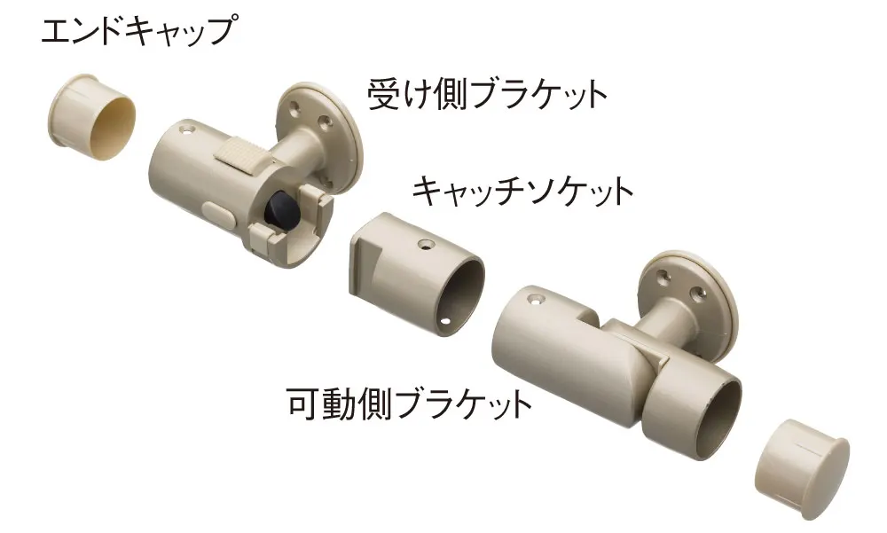 開口部連続手摺ブラケット