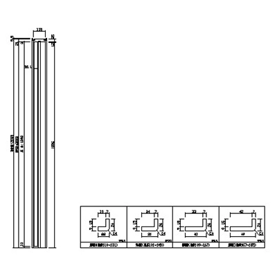 室内ドア - hapia リビングドア 開き戸 - 片開きドア - 断面図 - 見切