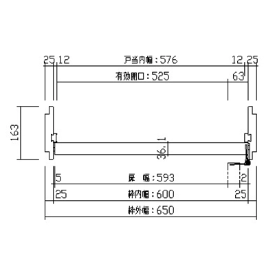 室内ドア - hapia リビングドア 開き戸 - トイレドア - 断面図