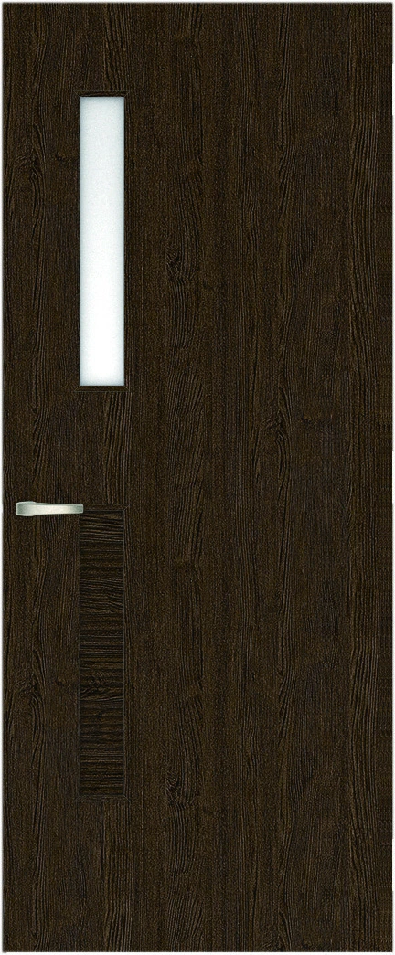 おもいやりキッズドア　片開きドア　扉　Ｆデザイン　８７５幅　１９００高　〈オフブラック〉　左右兼用　両側サムターン錠用