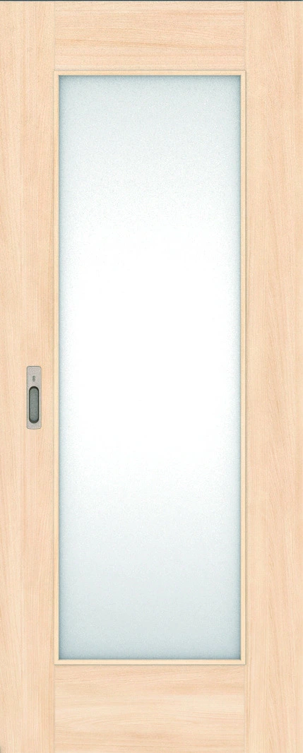 リビングドア　ハピア　アウトセット吊戸　扉　２１デザイン　８３５幅　１８００高　〈クリアベージュ〉　左右兼用　錠付　ラクラクローズ付用