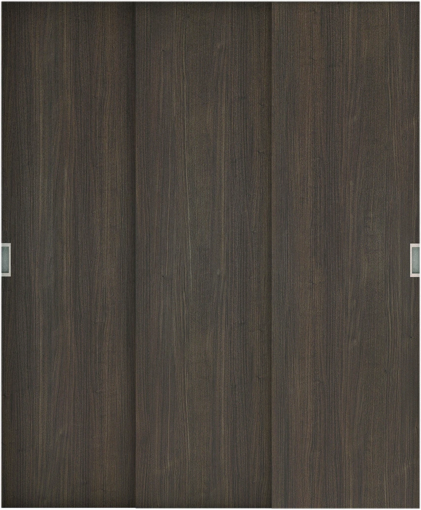 クローク収納　イエリア　引戸ユニット　フラット縦木目タイプ　扉　５６８幅　１９８０高　〈ダルブラウン柄〉