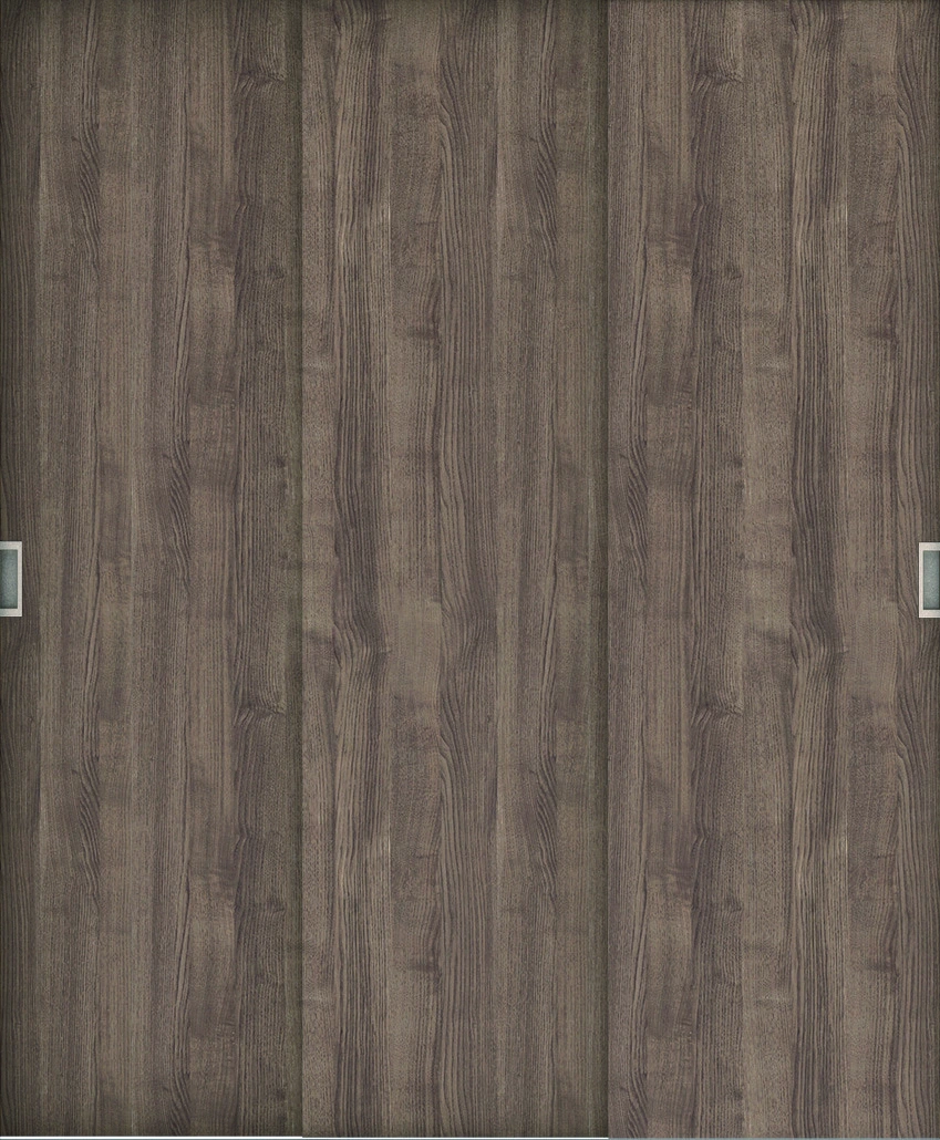 クローク収納　ハピアトレンドウッド調　引戸ユニット　フラット縦木目タイプ　扉　６２６．５幅　１９８０高　〈マロンブラウン〉