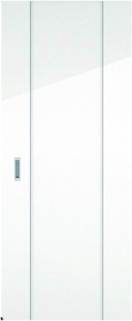 リビングドア　ハピアグロス調　アウトセット吊戸　扉　１Ｐデザイン　８３５幅　２０００高　〈ルミホワイト〉　左右兼用　空錠　ラクラクローズ付用