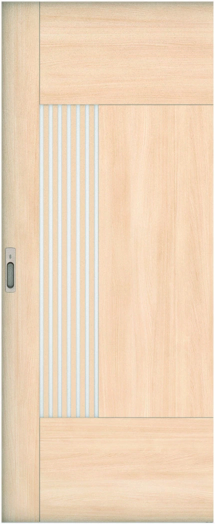 リビングドア　ハピア　引戸・片引　扉　７６デザイン　７２１．５幅　２０００高　〈クリアベージュ〉　左右兼用　錠付　ラクラクローズ付