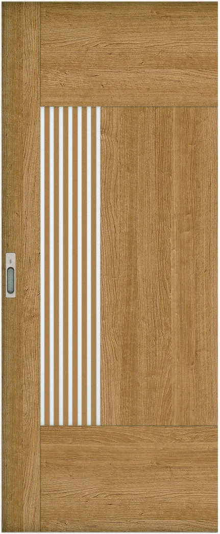 リビングドア　ハピア　引戸・片引　扉　７６デザイン　８６９幅　２０００高　〈ティーブラウン〉　左右兼用　錠付　ラクラクローズ付