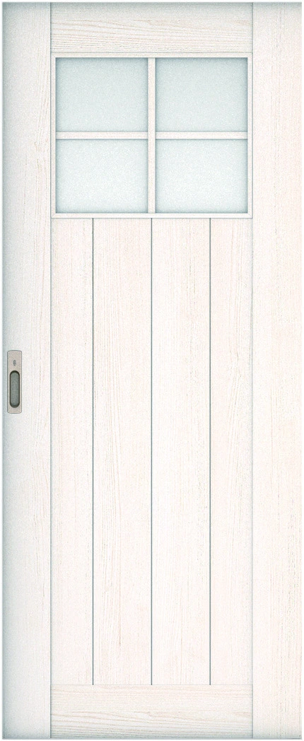 リビングドア　ハピア　引戸・片引　扉　１Ｓデザイン　８１９幅　２０００高　〈ネオホワイト〉　左右兼用　錠付　ラクラクローズ付