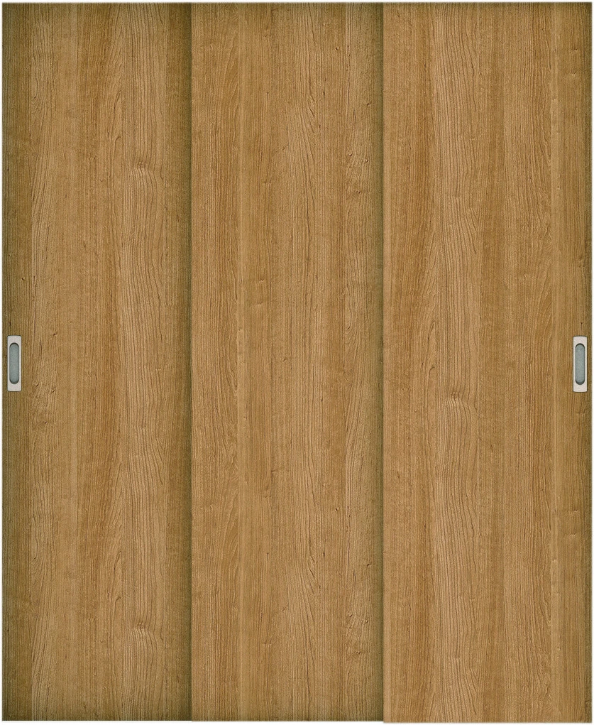 リビングドア　ハピア　機能ドア　３枚連動引戸　扉　００デザイン　５６９幅　２０００高　〈ティーブラウン〉　引手加工なし　錠なし