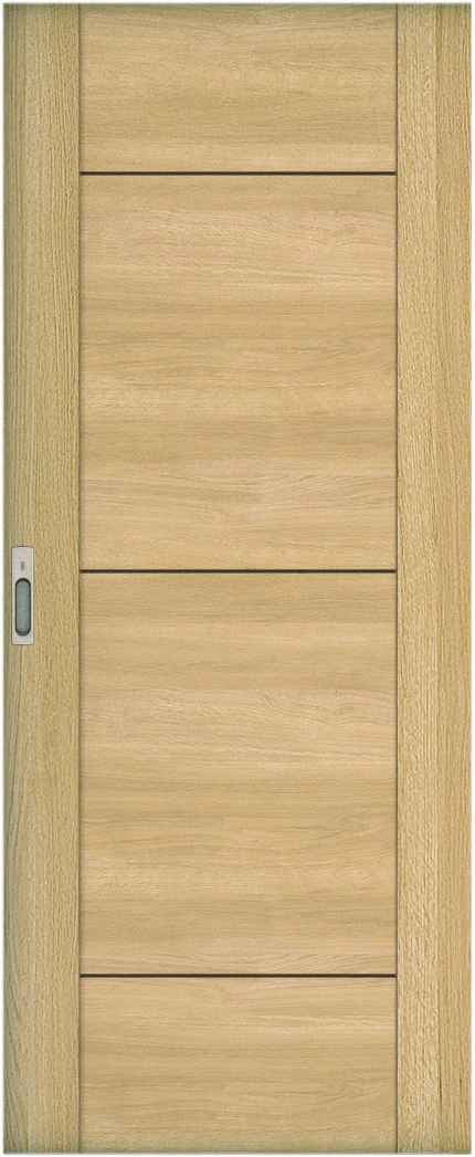 リビングドア　ハピア　引戸・片引　扉　Ｂ９デザイン　８６９幅　２０００高　〈ライトオーカー〉　左右兼用　錠付　ラクラクローズ付