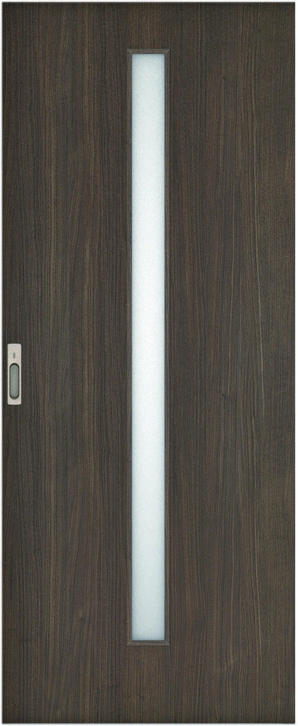 リビングドア　ハピア　引戸・片引　扉　Ｃ４デザイン　８１９幅　２０００高　〈ダルブラウン〉　左右兼用　錠付　ラクラクローズ付