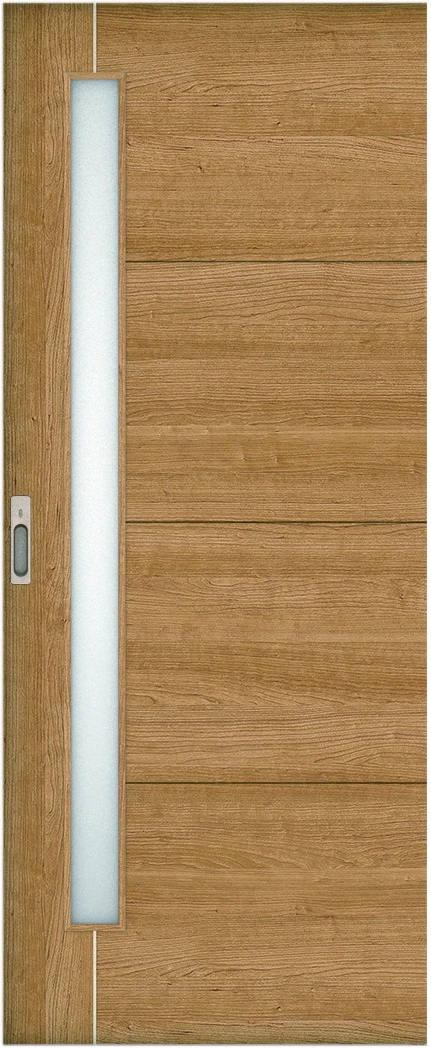 リビングドア　ハピア　引戸・片引　扉　Ｄ２デザイン　８１９幅　２０００高　〈ティーブラウン〉　左右兼用　錠付　ラクラクローズ付