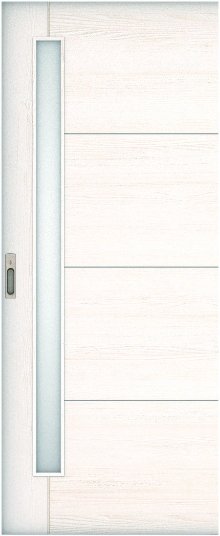 リビングドア　ハピア　引戸・片引　扉　Ｄ２デザイン　７２１．５幅　２０００高　〈ネオホワイト〉　左右兼用　錠付　ラクラクローズ付