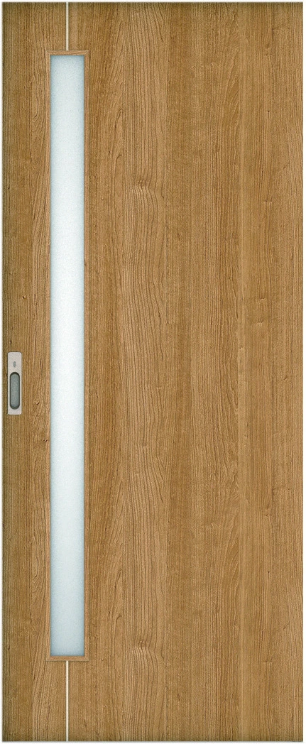 リビングドア　ハピア　引戸・片引　扉　Ｄ４デザイン　７２１．５幅　２０００高　〈ティーブラウン〉　左右兼用　錠付　ラクラクローズ付