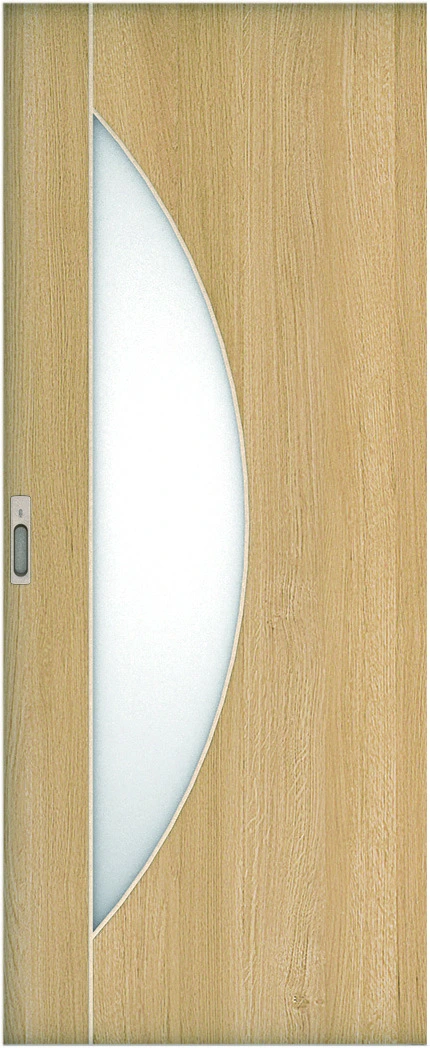 リビングドア　ハピア　引戸・片引　扉　Ｄ５デザイン　７２１．５幅　２０００高　〈ライトオーカー〉　左右兼用　錠付　ラクラクローズ付