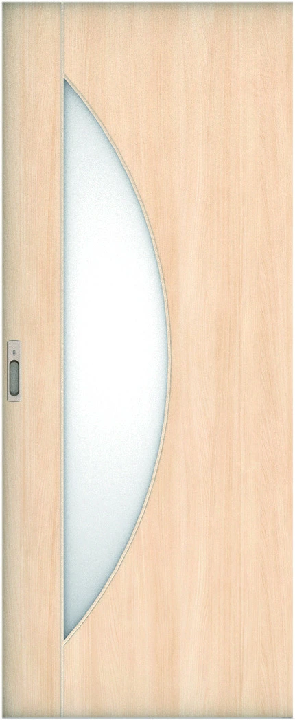 リビングドア　ハピア　引戸・片引　扉　Ｄ５デザイン　７２１．５幅　２０００高　〈クリアベージュ〉　左右兼用　錠付　ラクラクローズ付